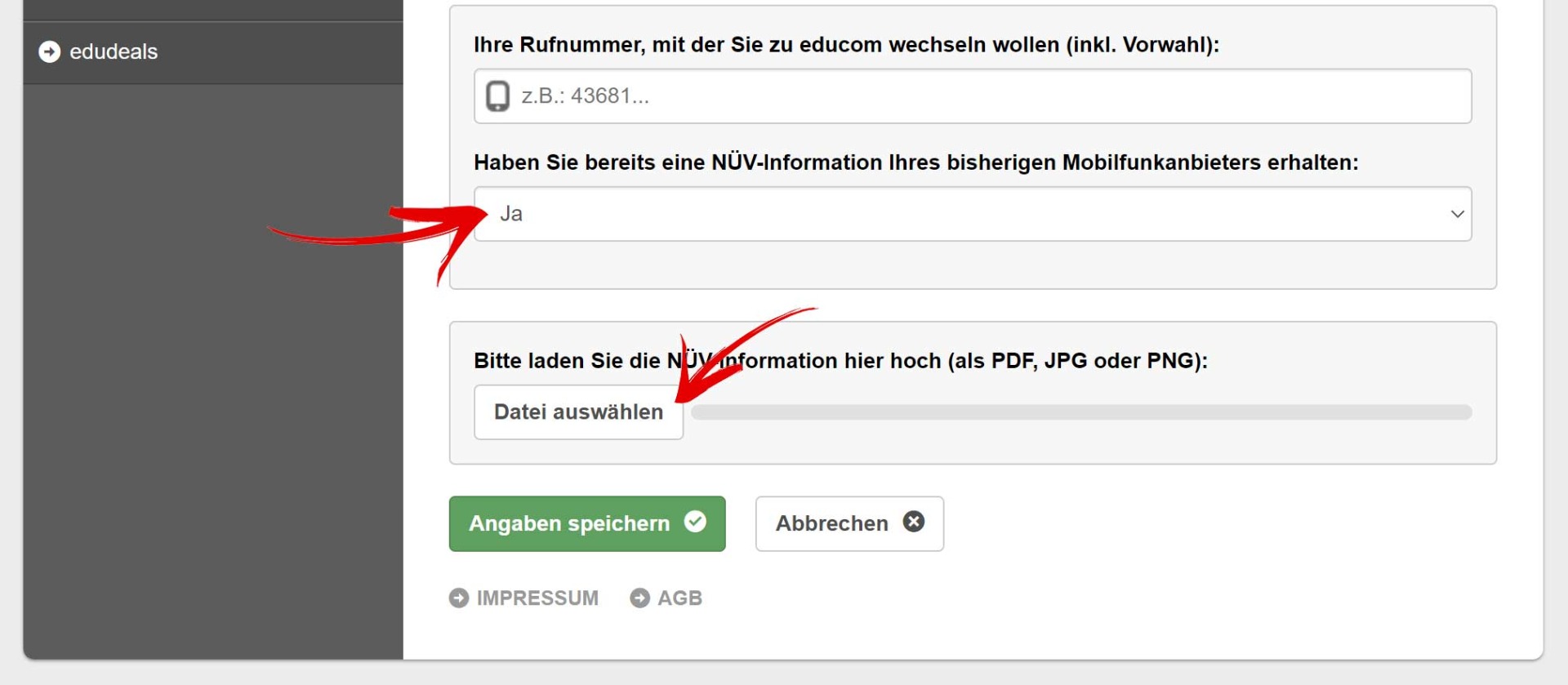 Rufnummernmitnahme bei so einfach geht's