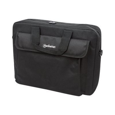 [Store] Manhattan London Laptop Bag 15.6", Top Loader, Black, LOW COST, Accessories Pocket, Shoulder Strap (removable) (438889)