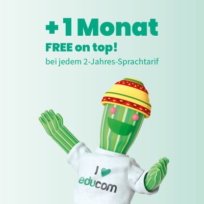 1 Monat gratis on top beim 2-Jahres-Sprachtarif