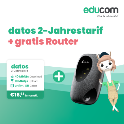 educom datos 2 Jahrestarif + gratis Router