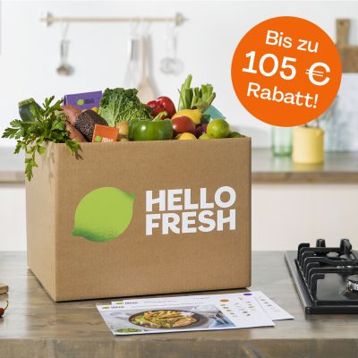 Bis zu 105 € Rabatt bei HelloFresh