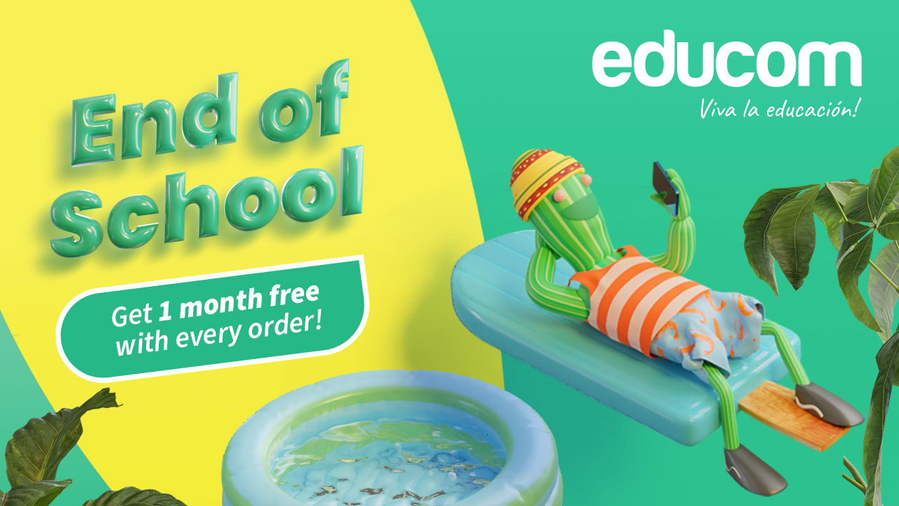 End of School: 1 month free with every plan
