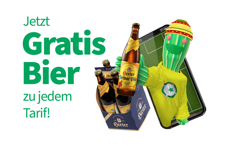 Jetzt gratis Bier zu jedem Tarif