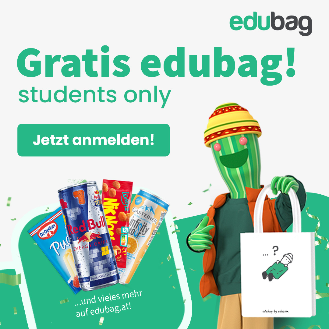 edubag für das Wintersemester 2025 - mehr goodies than ever! 